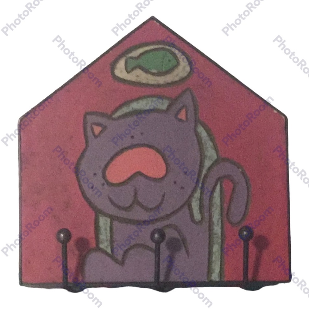 Cat Coat Hook Decor | Large | 3 Metal Hooks